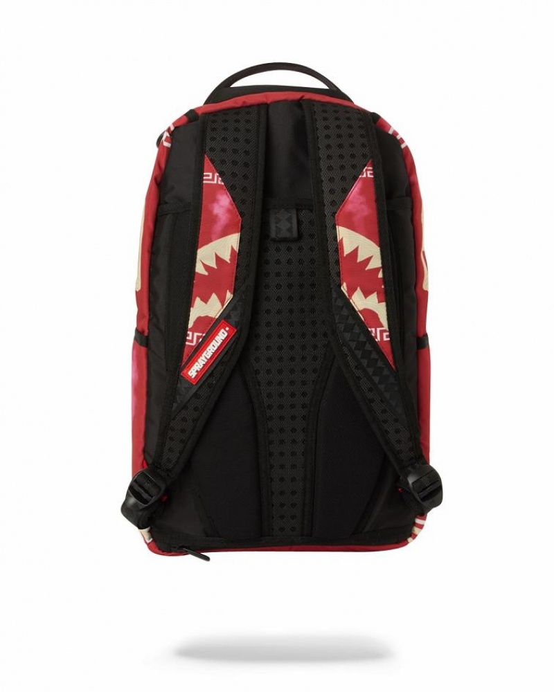 Red Men's Sprayground Naruto Ramen Shark Backpacks | WKDY97026