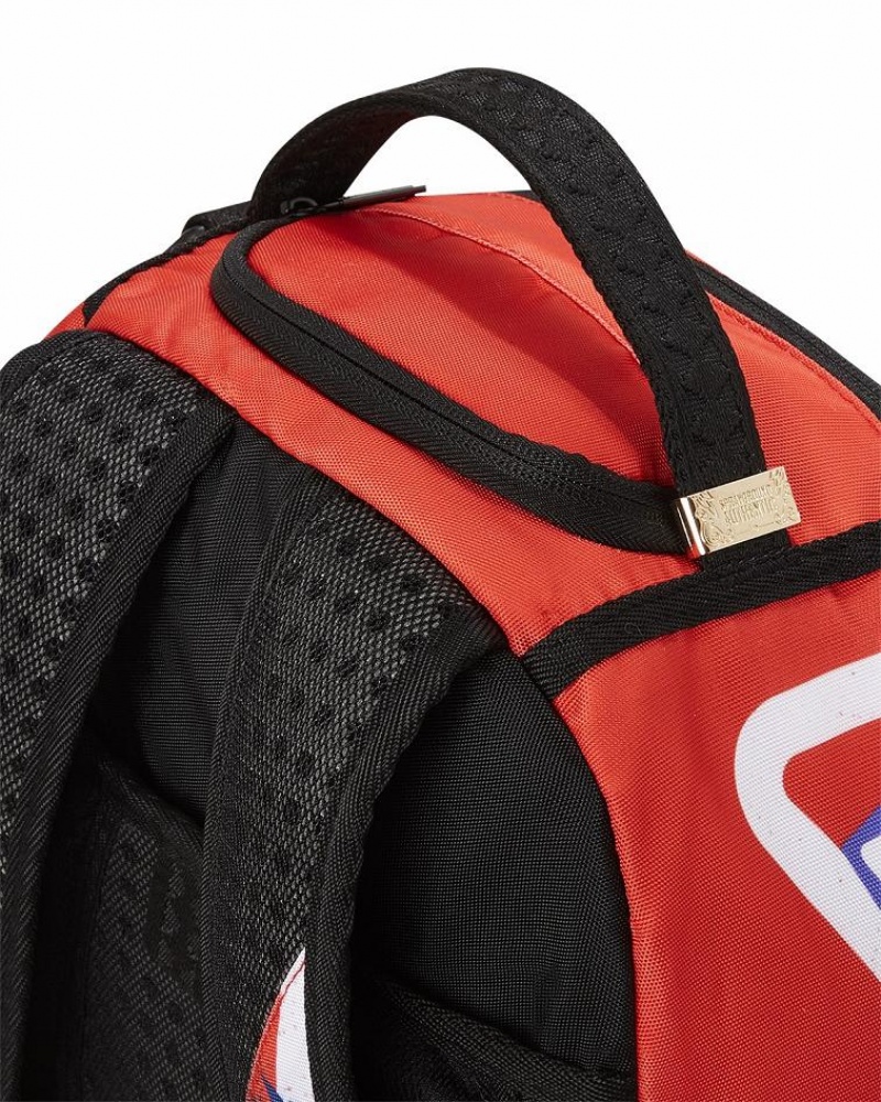 Red Men's Sprayground Night Flight Backpacks | DTNO90824