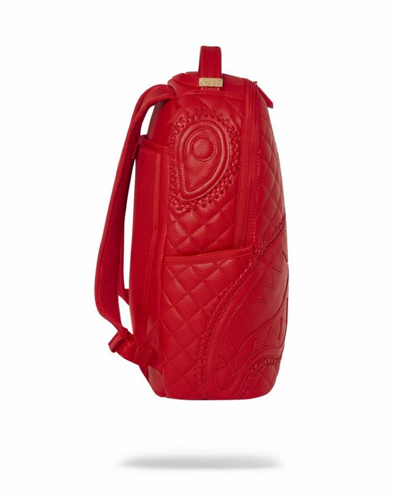 Red Men's Sprayground Red Riviera Backpacks | VEGA98157