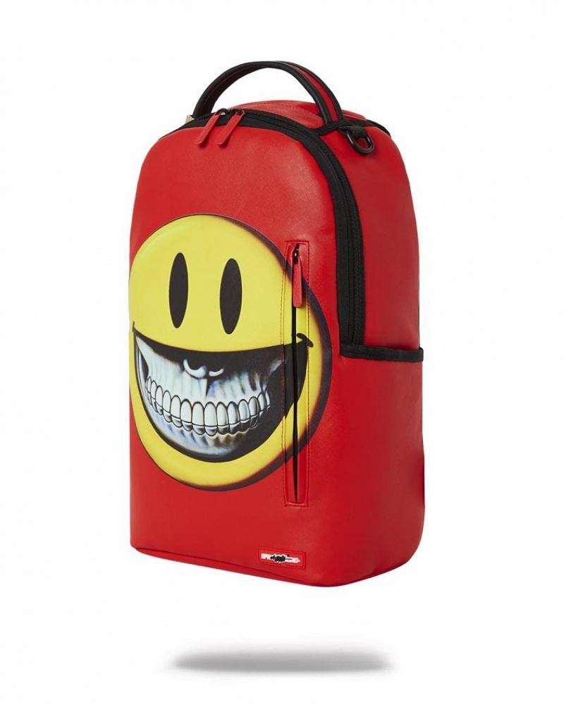 Red Men's Sprayground Ron English Backpacks | XANF12046