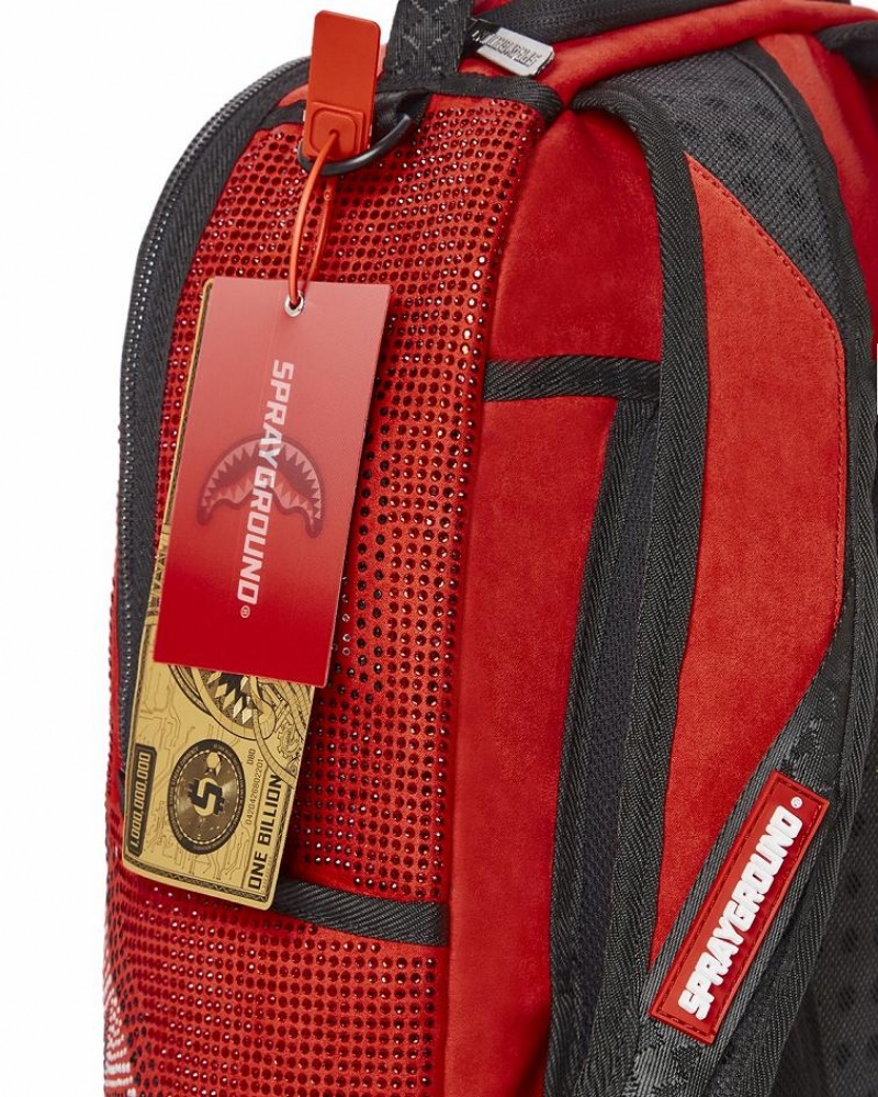 Red Men's Sprayground Rouge Trinity Backpacks | HTDR89460