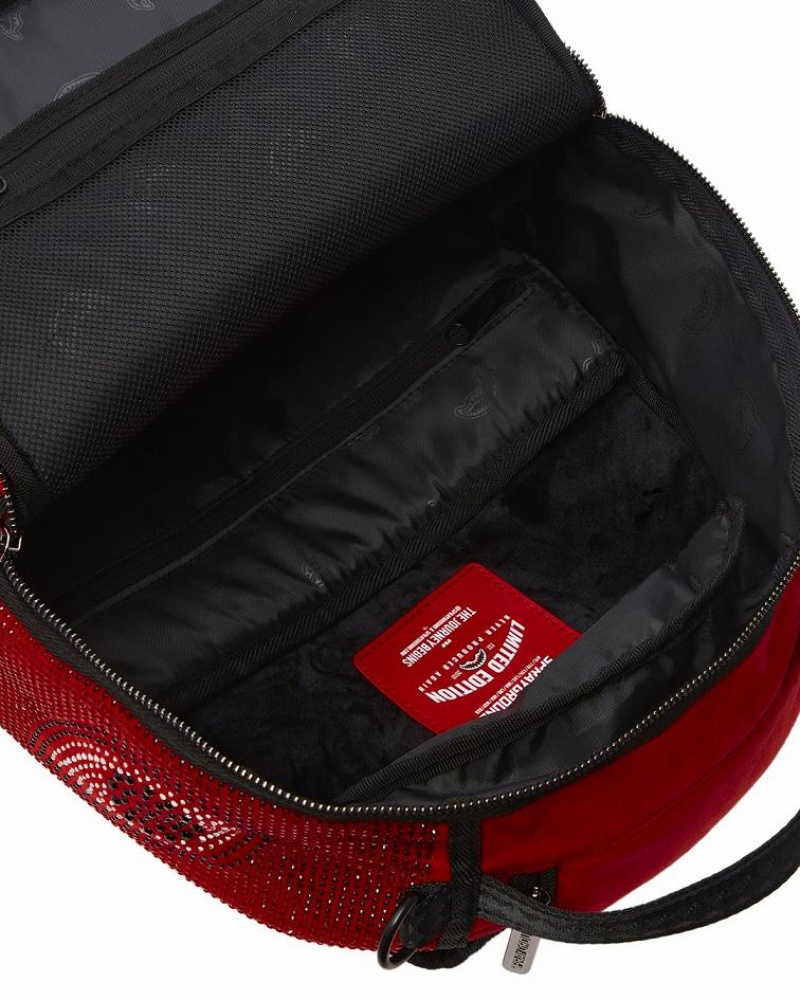 Red Men's Sprayground Rouge Trinity Backpacks | HTDR89460