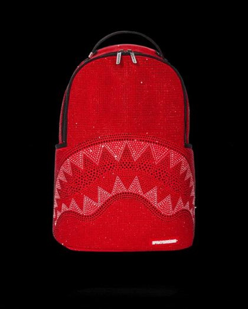 Red Men\'s Sprayground Rouge Trinity Backpacks | HTDR89460