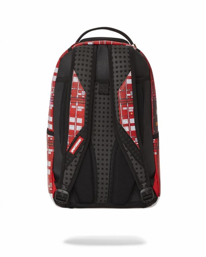 Red Men's Sprayground Shipping The Goods Backpacks | AYRO56978