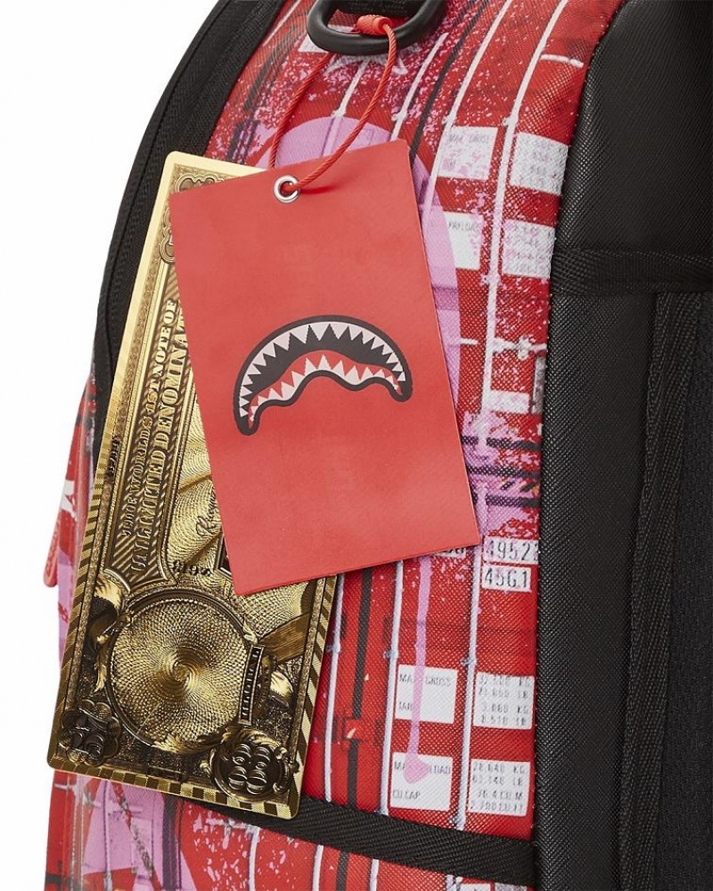 Red Men's Sprayground Shipping The Goods Backpacks | AYRO56978