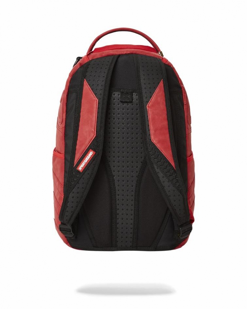 Red Men's Sprayground Skeletal Backpacks | AIUQ14260