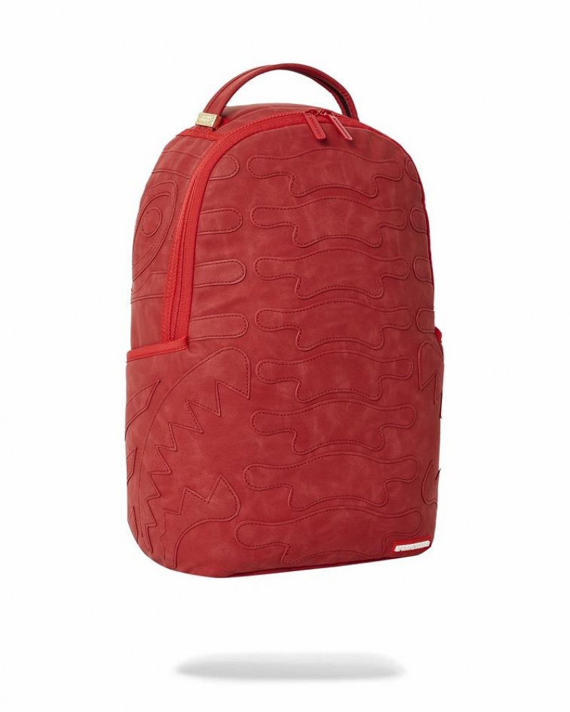 Red Men's Sprayground Skeletal Backpacks | AIUQ14260