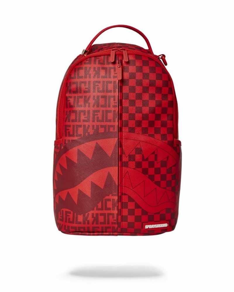 Red Men\'s Sprayground Veni Vidi Vici Backpacks | ETBW91846