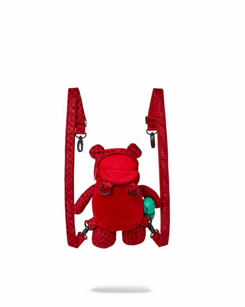 Red Men's Sprayground Veni Vidi Vici Bear Cubs | JQYP01537