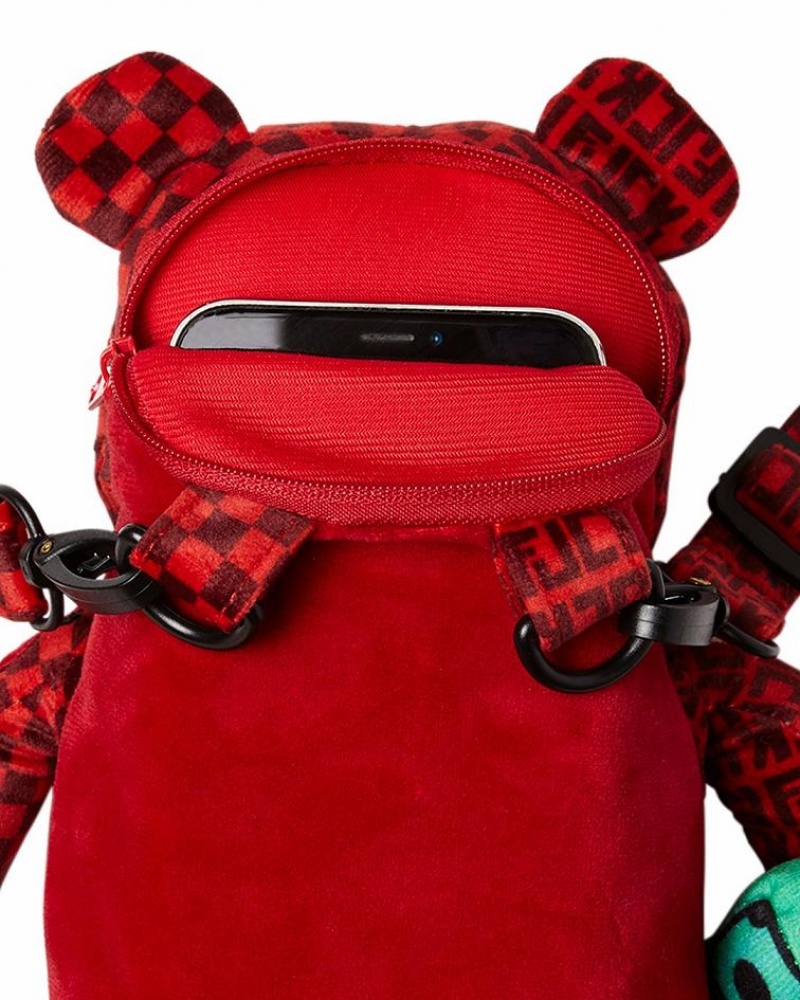 Red Men's Sprayground Veni Vidi Vici Bear Cubs | JQYP01537