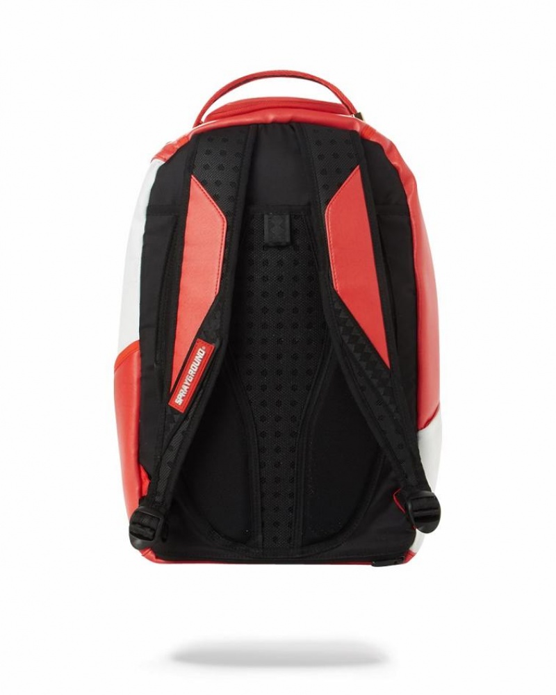 Red White Men's Sprayground Ever Made Dlxv Backpacks | LYWR83261