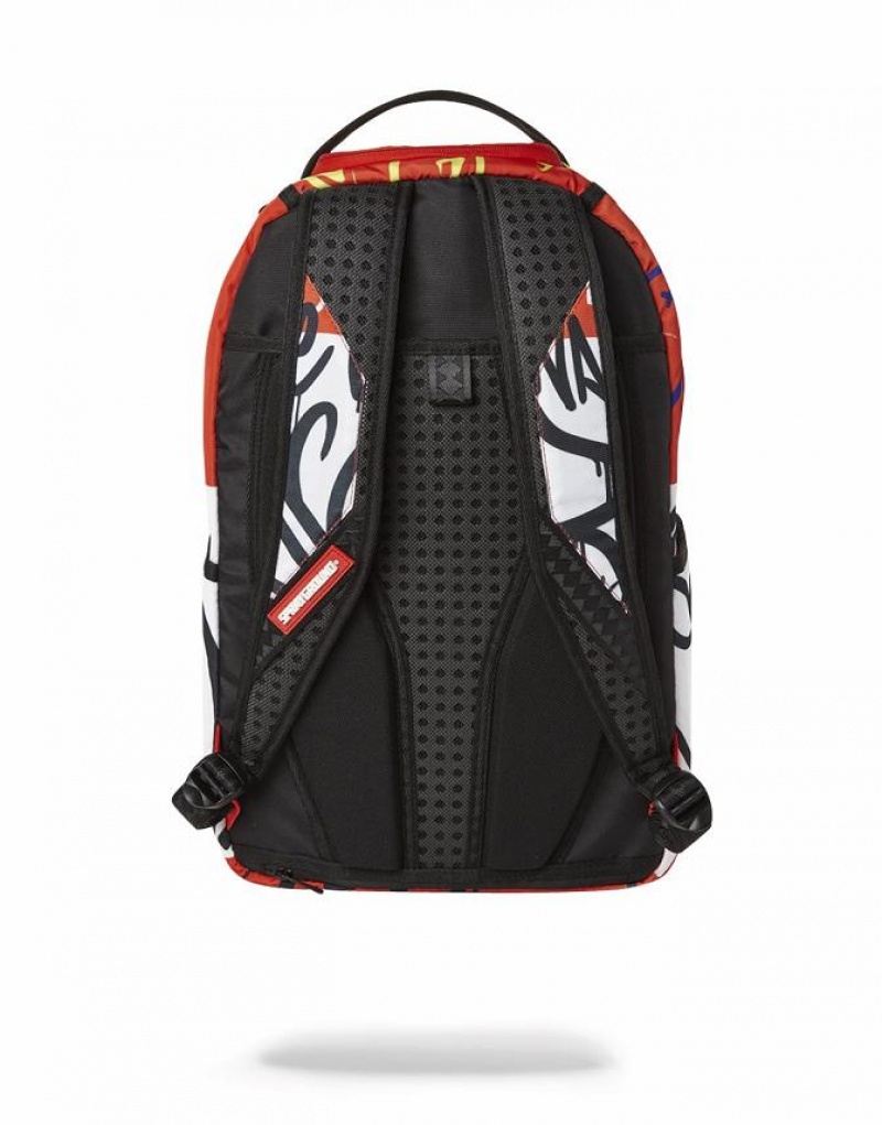 Red White Men's Sprayground Og Spray Backpacks | NSFT62783