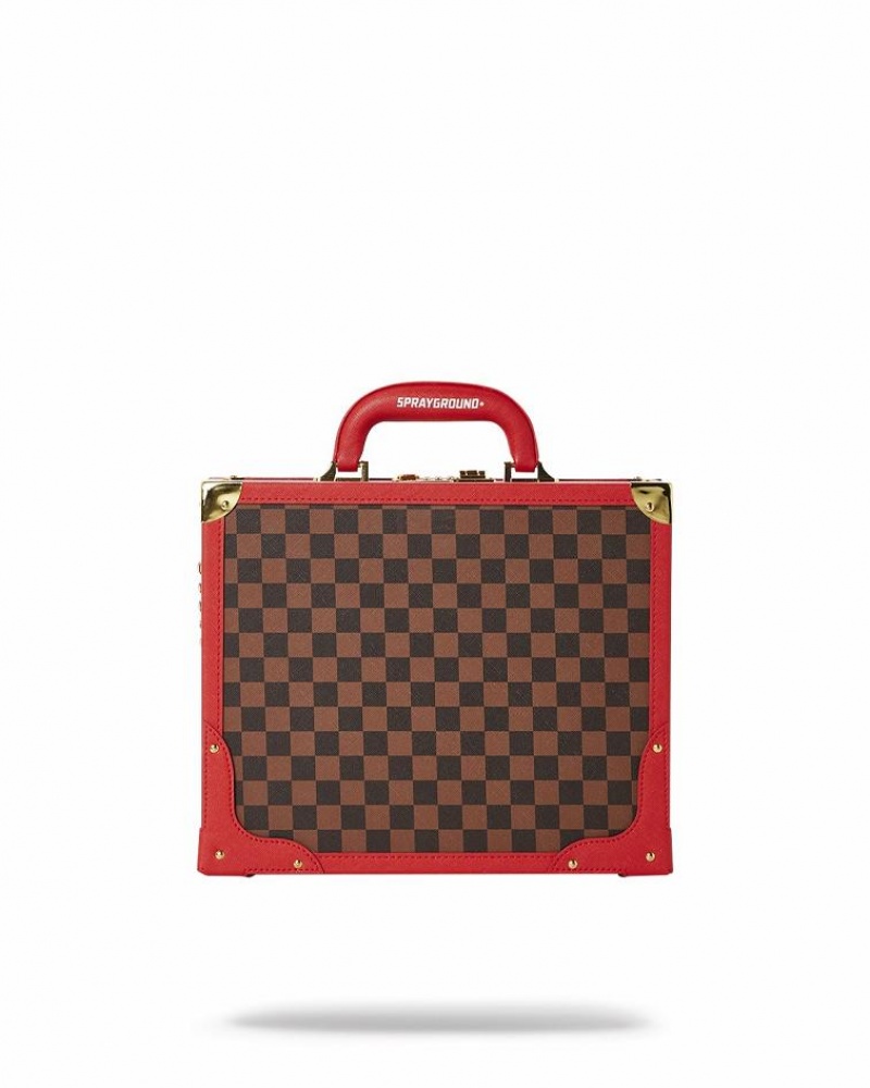 Red Women's Sprayground All Or Nothing Sharks In Paris Briefcase | WYIQ10937