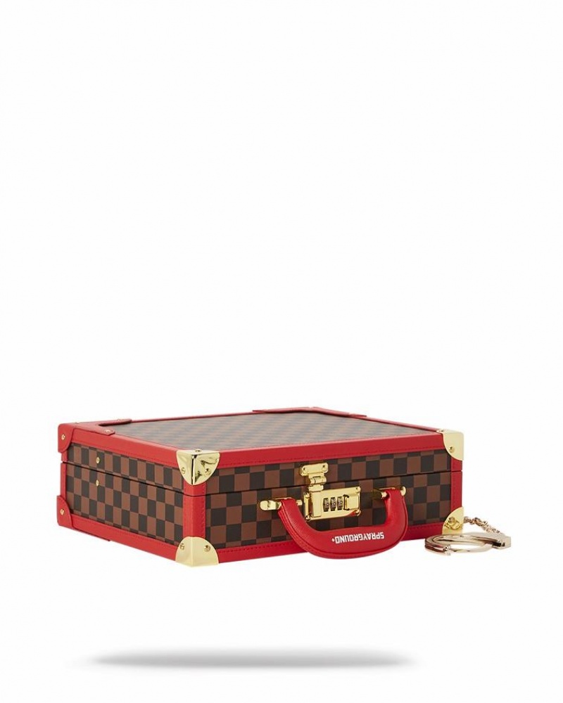 Red Women's Sprayground All Or Nothing Sharks In Paris Briefcase | WYIQ10937