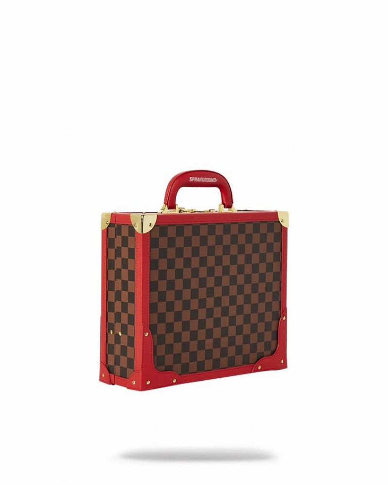 Red Women's Sprayground All Or Nothing Sharks In Paris Briefcase | WYIQ10937