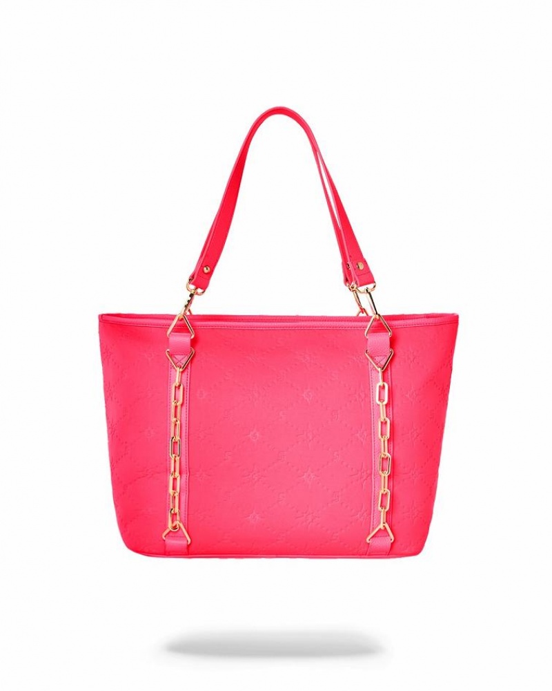 Red Women's Sprayground Chain Reaction Tote Bags | QLZH40639