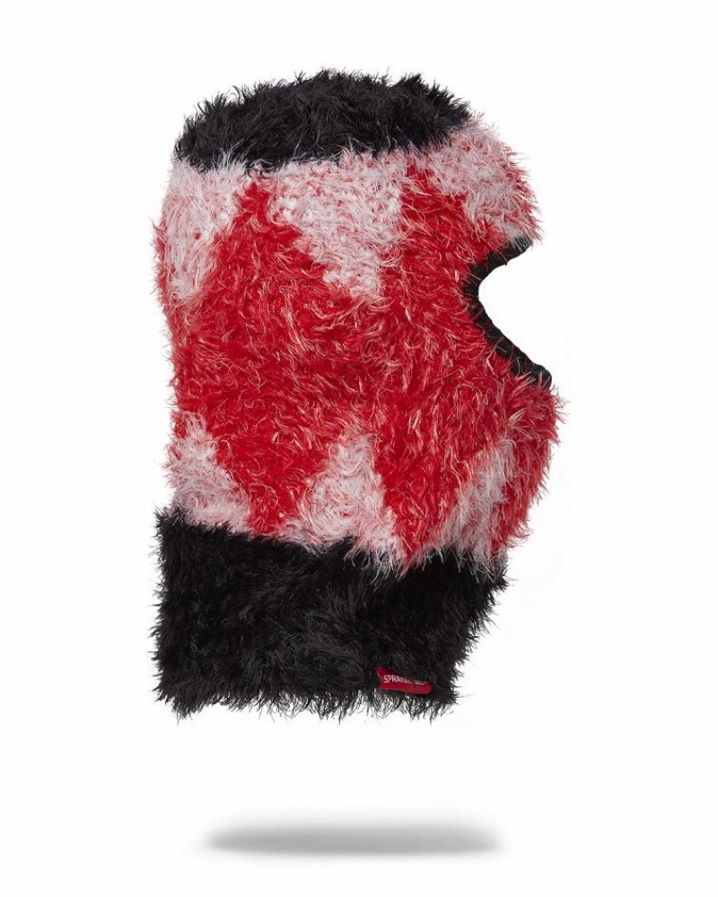 Red Women's Sprayground Cozy Homey Ski Mask | JPHU42803