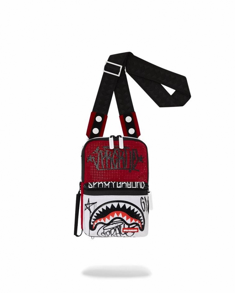 Red Women's Sprayground Diamond District Slings Bag | XGYF63758