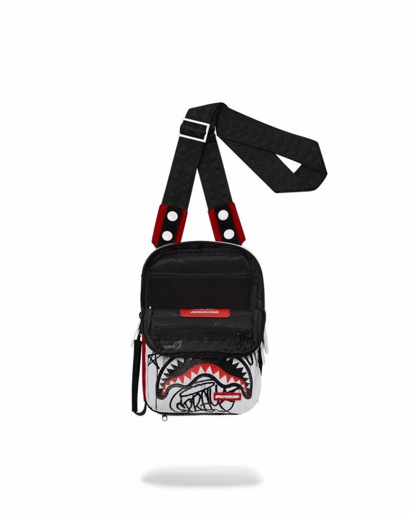 Red Women's Sprayground Diamond District Slings Bag | XGYF63758