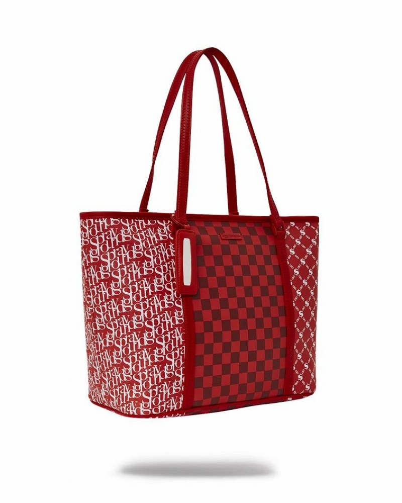 Red Women's Sprayground Frequent Flier Tote Bags | QOMV43198