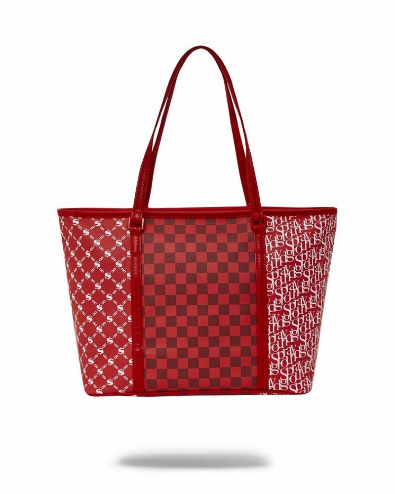 Red Women's Sprayground Frequent Flier Tote Bags | QOMV43198