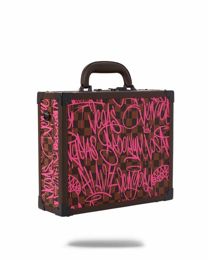 Red Women's Sprayground Jetgraphix Briefcase | YKDM82317