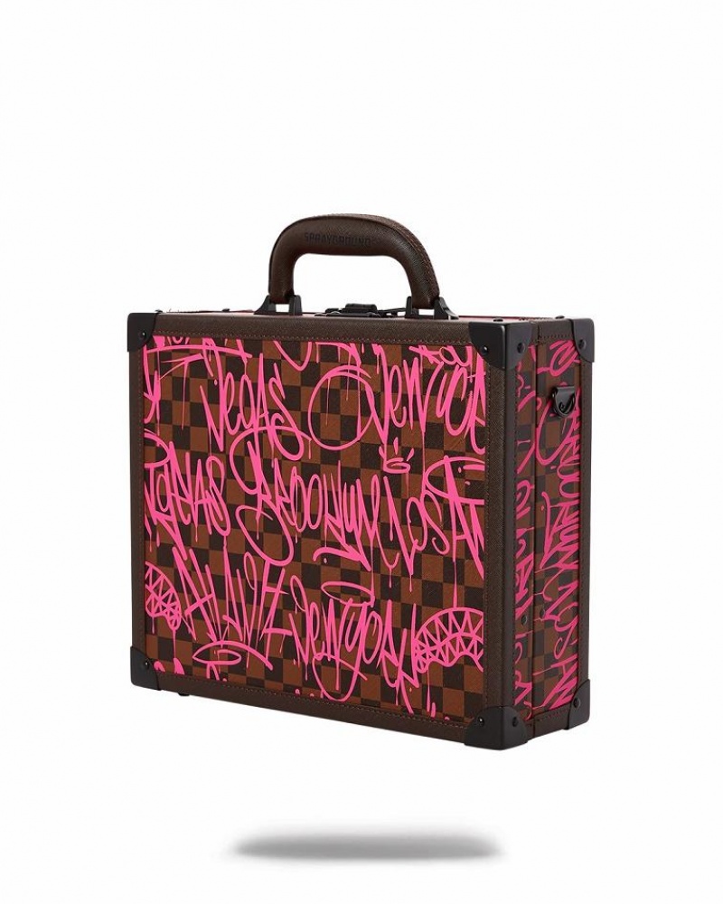 Red Women's Sprayground Jetgraphix Briefcase | YKDM82317