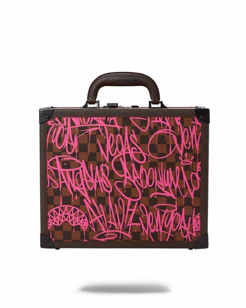 Red Women's Sprayground Jetgraphix Briefcase | YKDM82317