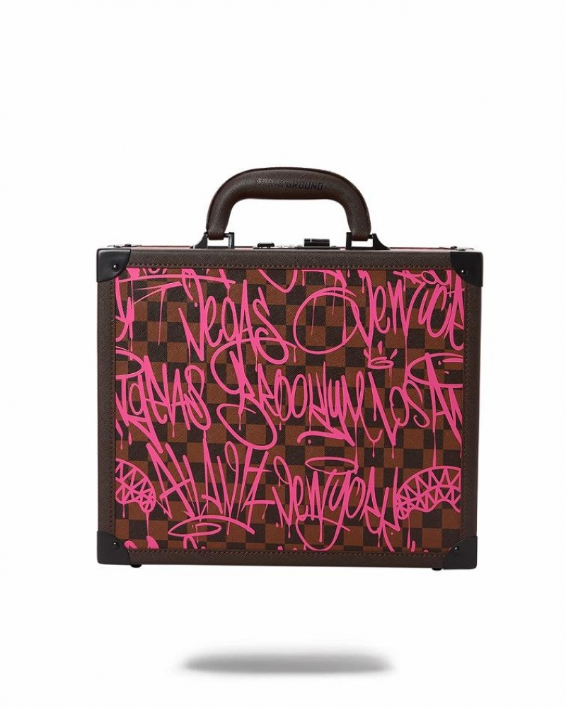 Red Women\'s Sprayground Jetgraphix Briefcase | YKDM82317