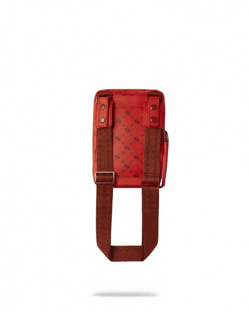 Red Women's Sprayground Moneygram Brick Slings Bag | OEKF25107