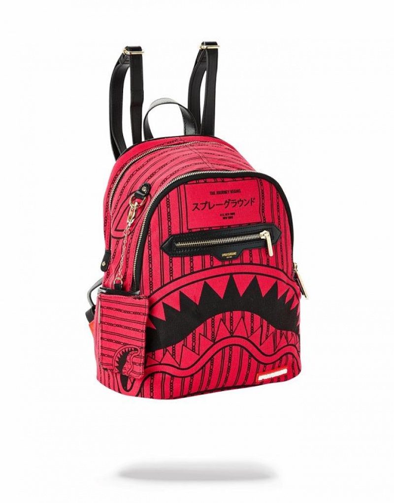 Red Women's Sprayground Pink Reverse Sharks In Paris Savage | REQU70926