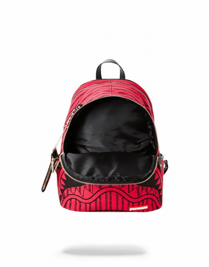 Red Women's Sprayground Pink Reverse Sharks In Paris Savage | REQU70926