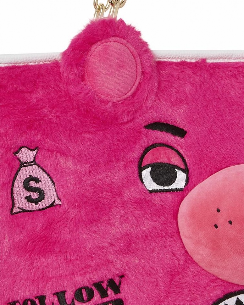 Red Women's Sprayground Plush Moneybear Tote Bags | PTAG69278