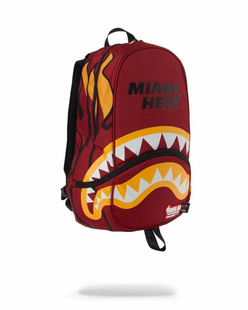 Red Yellow Men's Sprayground Nbalab Backpacks | XLFN36071