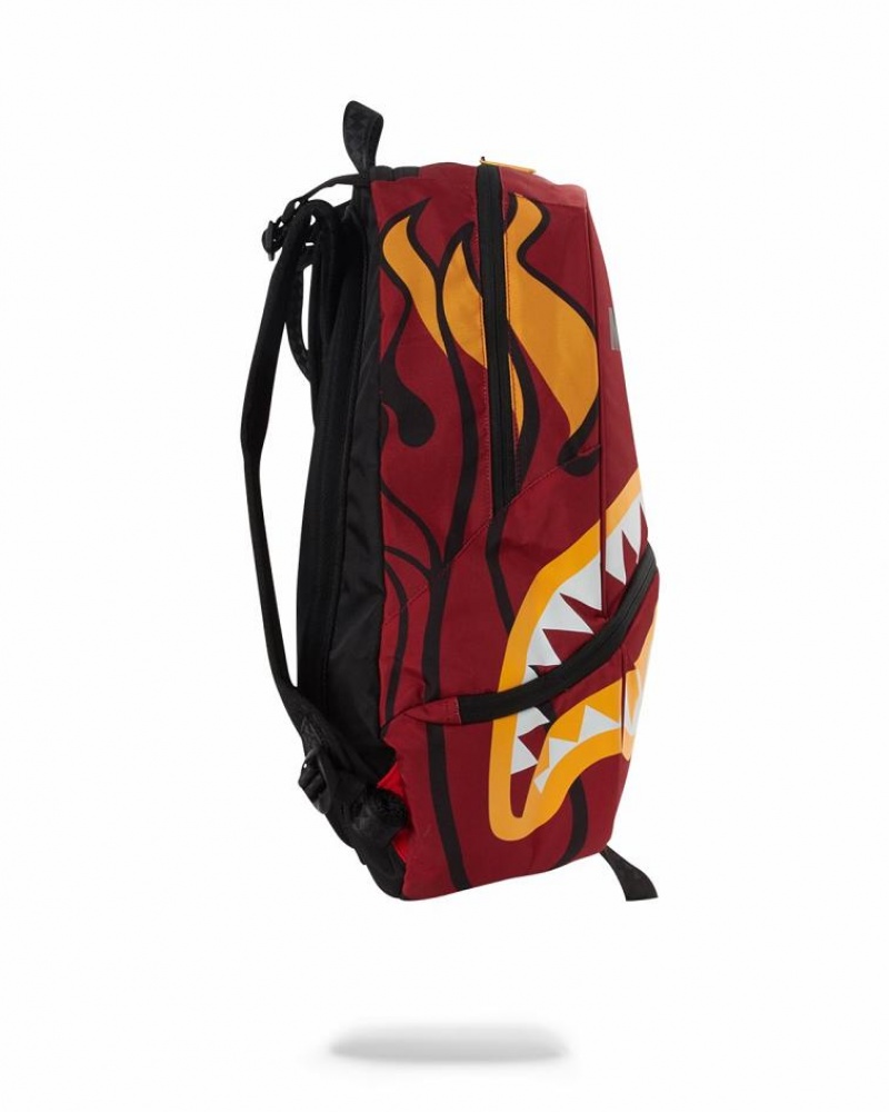 Red Yellow Men's Sprayground Nbalab Backpacks | XLFN36071