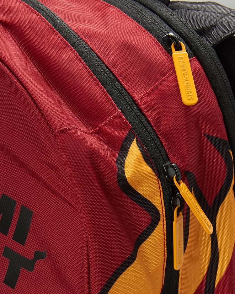 Red Yellow Men's Sprayground Nbalab Backpacks | XLFN36071