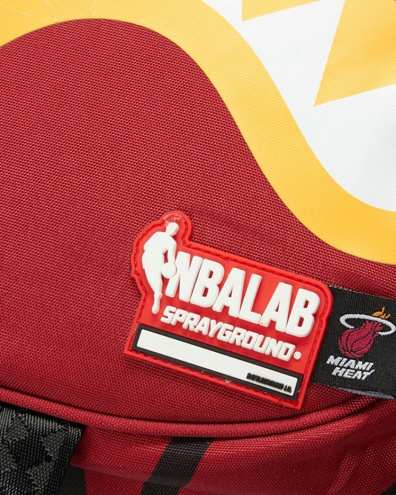 Red Yellow Men's Sprayground Nbalab Backpacks | XLFN36071