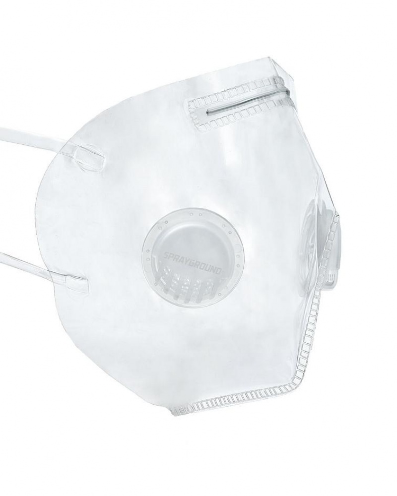 Sliver Men's Sprayground Clear Mask Face Masks | ODSH45893