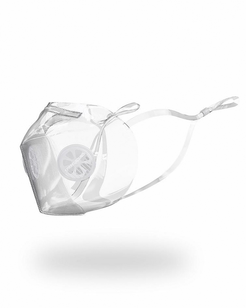 Sliver Men's Sprayground Clear Mask Face Masks | ODSH45893