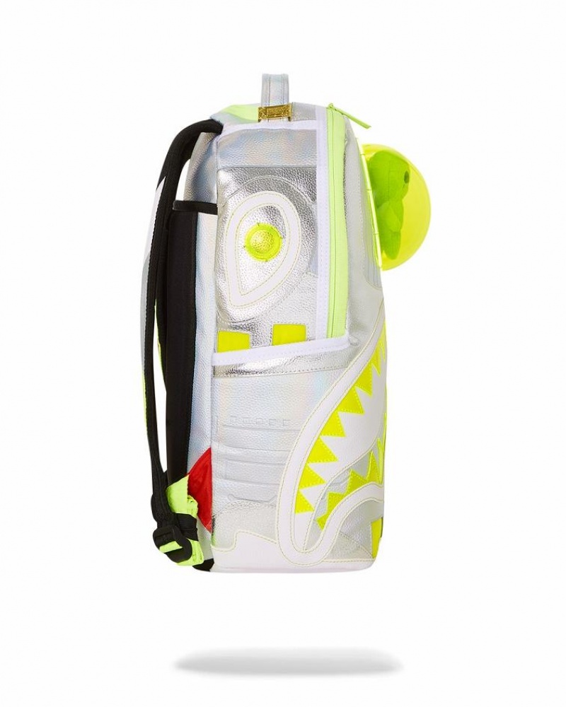 Sliver Yellow Men's Sprayground Alien Backpacks | NQSM01953