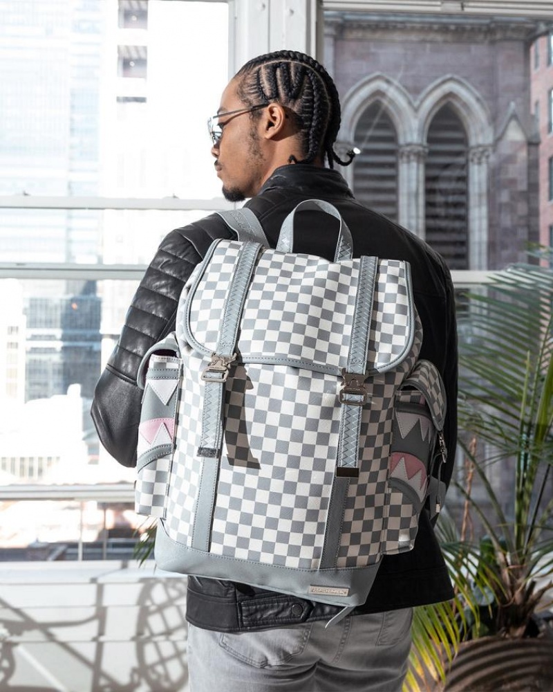 White Men's Sprayground Air To The Throne Jetset Monte Carlo | UIMB43289