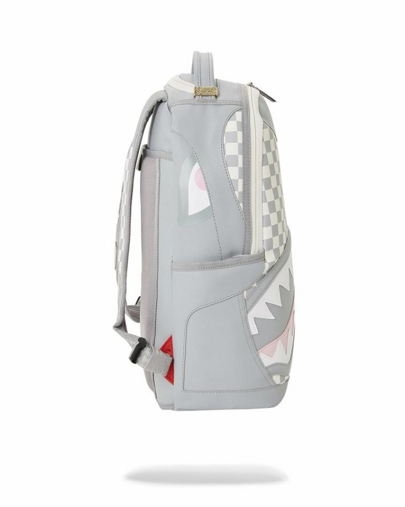 White Men's Sprayground Air To The Throne Jetset Backpacks | VQJP05263