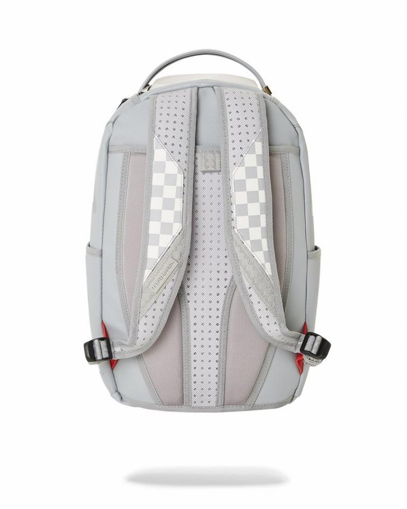 White Men's Sprayground Air To The Throne Jetset Backpacks | VQJP05263