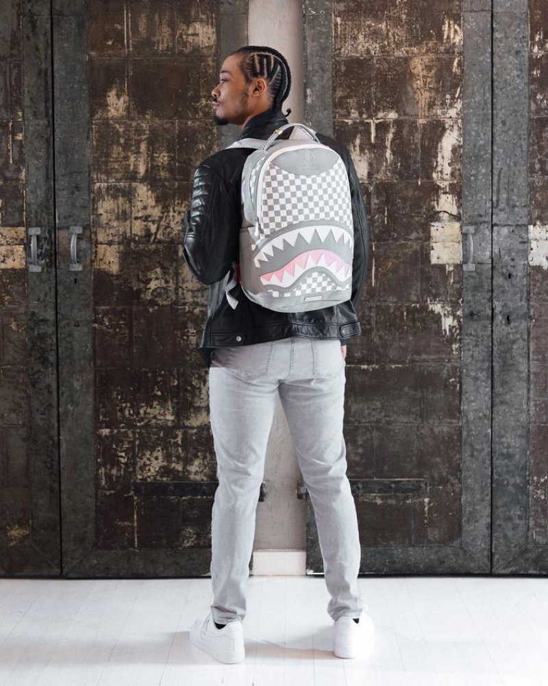 White Men's Sprayground Air To The Throne Jetset Backpacks | VQJP05263