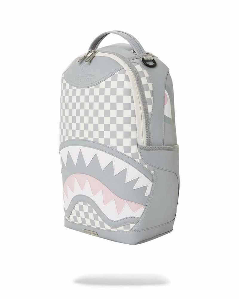 White Men's Sprayground Air To The Throne Jetset Backpacks | VQJP05263