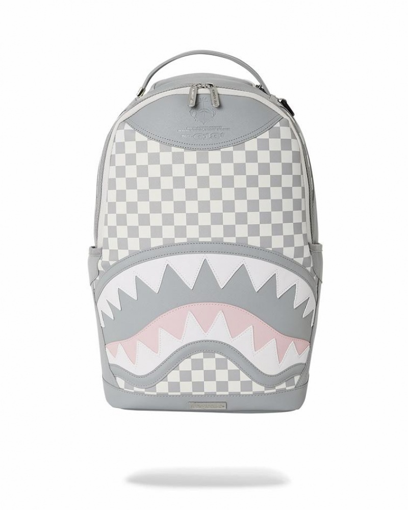 White Men\'s Sprayground Air To The Throne Jetset Backpacks | VQJP05263