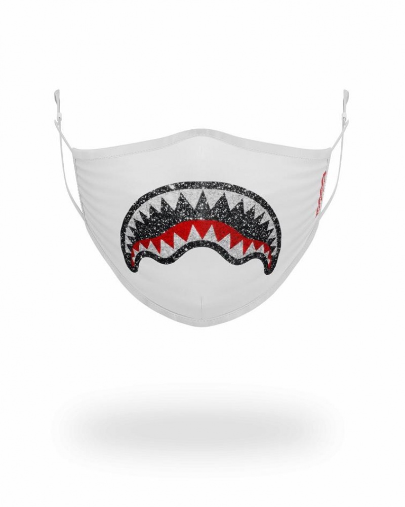 White Men's Sprayground Clearcut Face Masks | VCEH78032