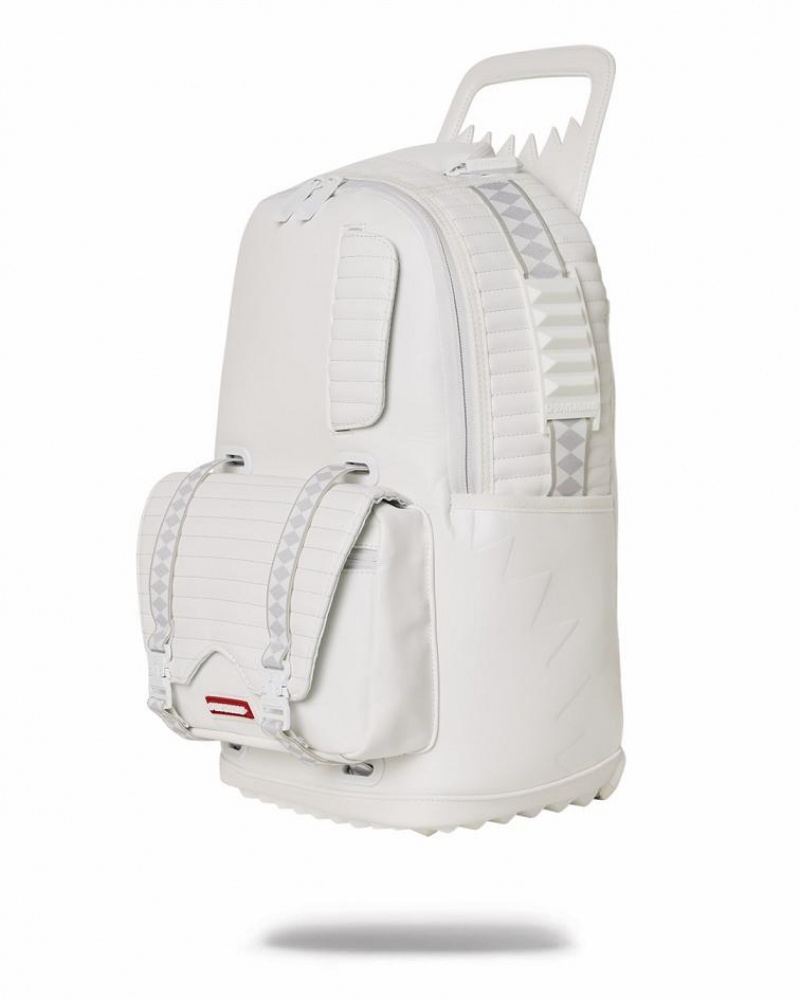 White Men's Sprayground Future Traveler Backpacks | UYGS16803