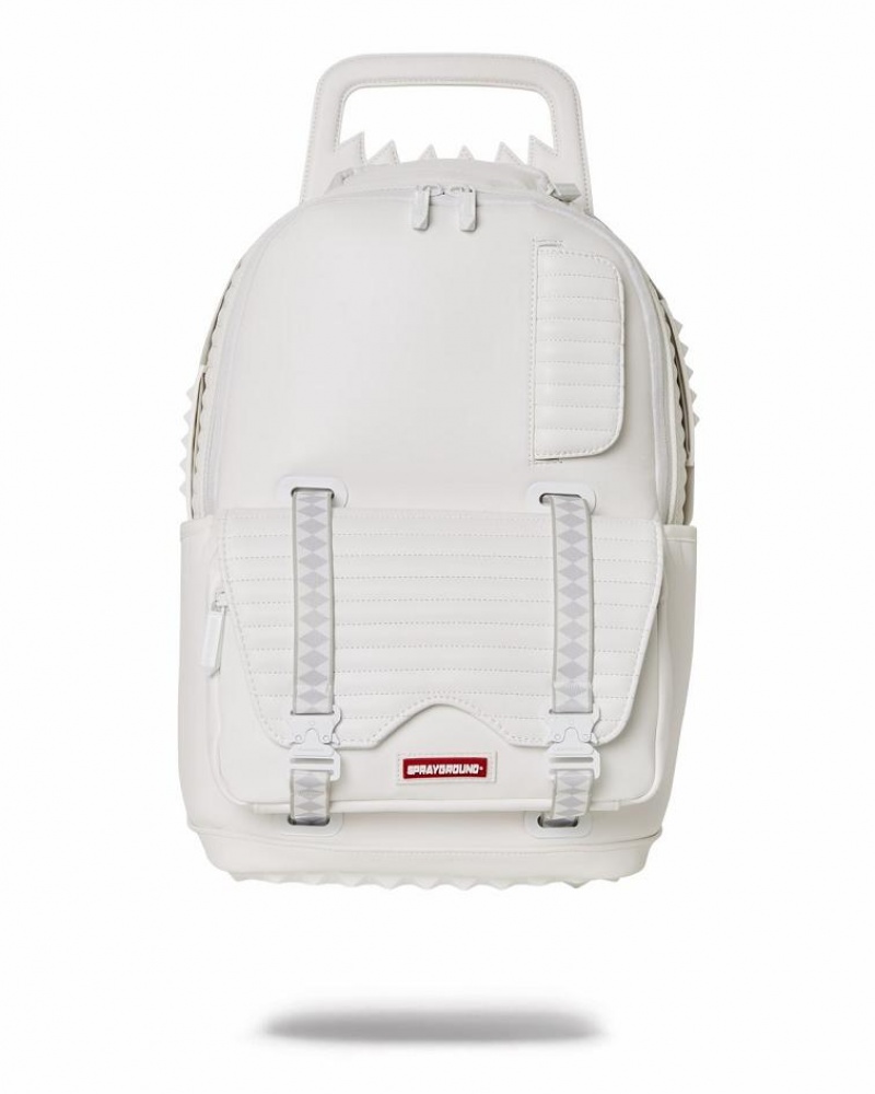 White Men\'s Sprayground Future Traveler Backpacks | UYGS16803