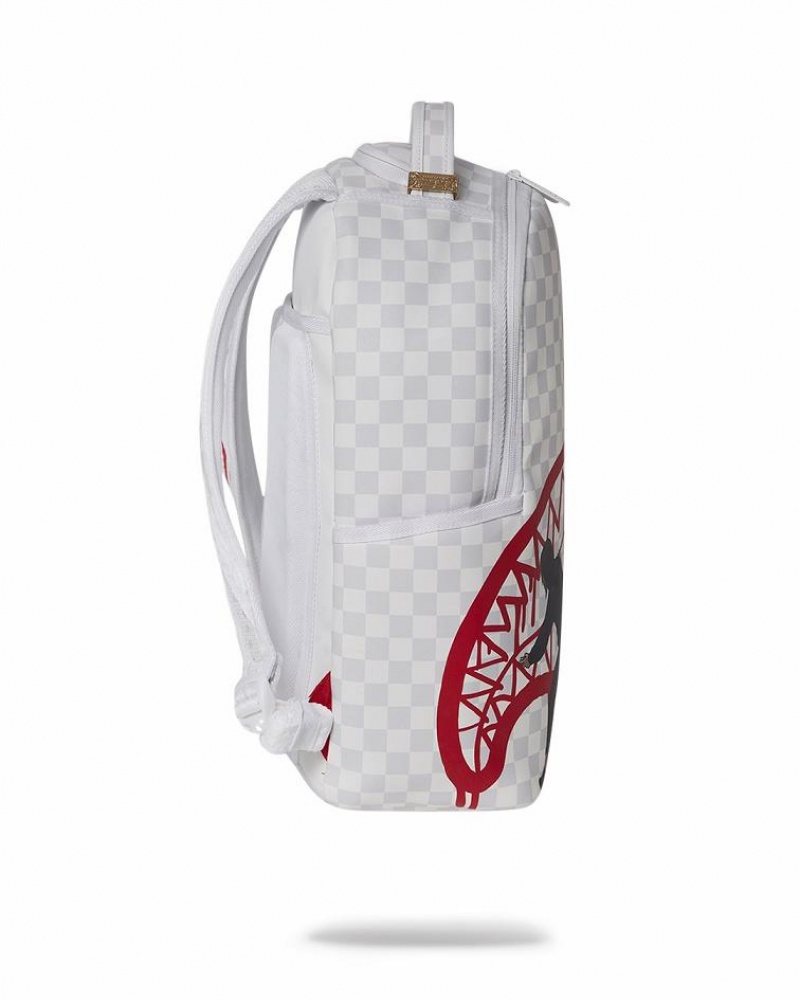 White Men's Sprayground Jarvis Landry Wynwood Backpacks | EGMZ74059